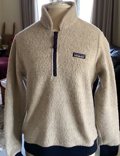 Patagonia Woolyester Fleece Pull Over Women's Medium 1/4 Zip Oatmeal  Heather | eBay
